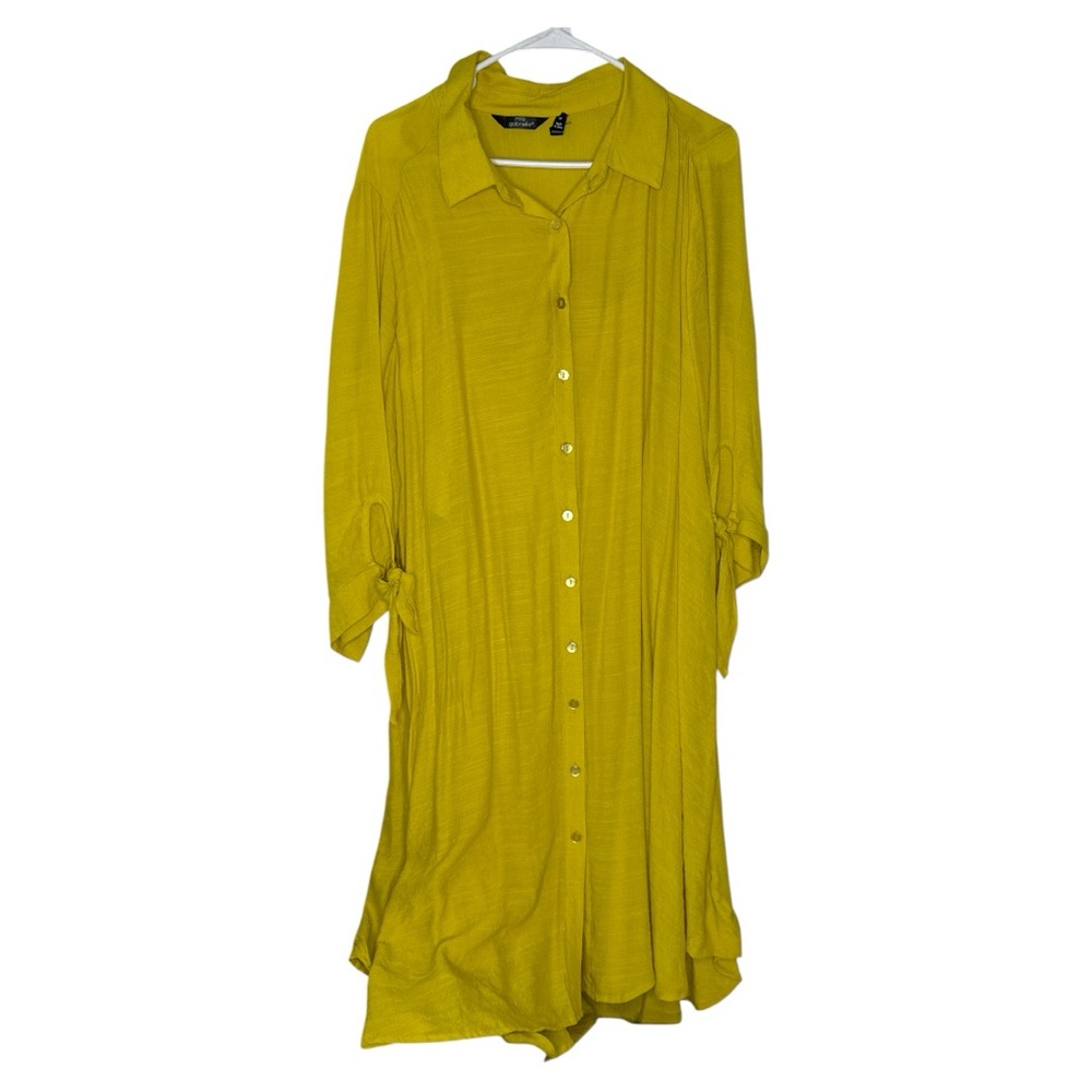 Mlle Gabrielle Yellow Long Sleeve Shirt Dress